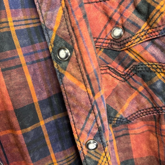 BKE Men's Plaid Shirt - Red and Blue - Picture 3 of 10
